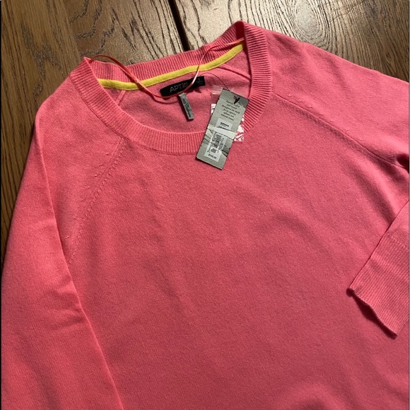 NWT🌸Apt. 9 pink long sleeve cashmere sweater Sz S - Picture 2 of 4
